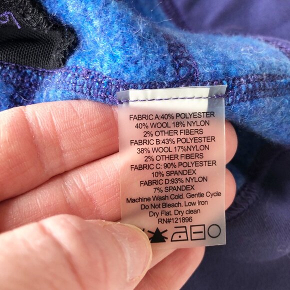 TITLE NINE Swacket Asymmetrical Zip Purple Wool Blend Jacket Hiking Womens Small - Picture 7 of 11